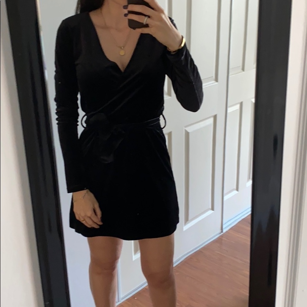 Zara velvet dress long sleeve